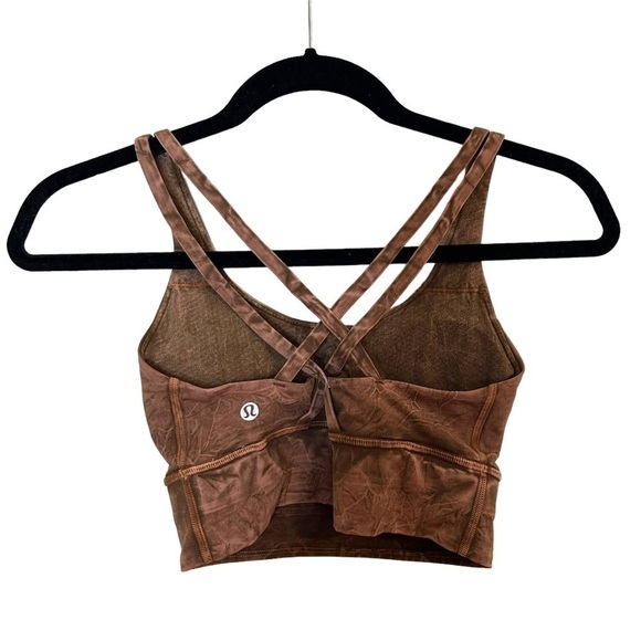 Lululemon Energy Bra Long Line-  Ice Dye Wash Brown Earth - Picture 7 of 10